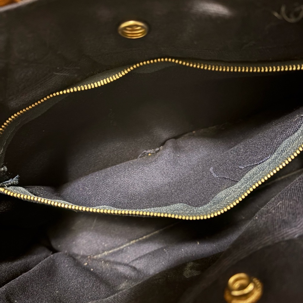 Hermes Navy Canvas Tote Bag - Picture 7 of 8